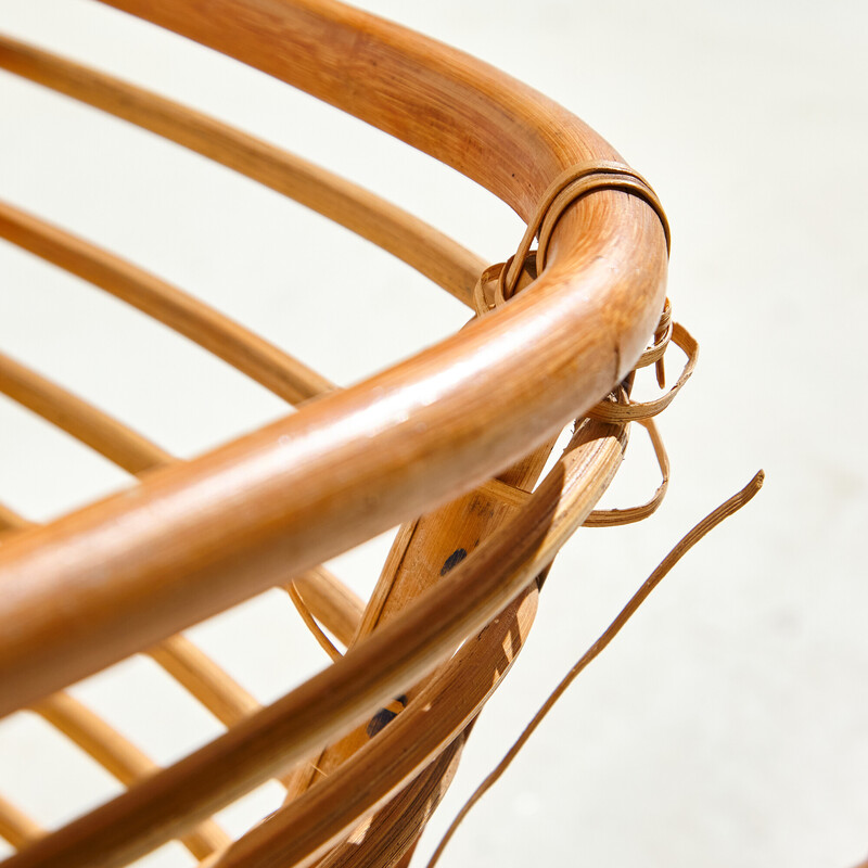 Vintage bamboo cradle, 1960