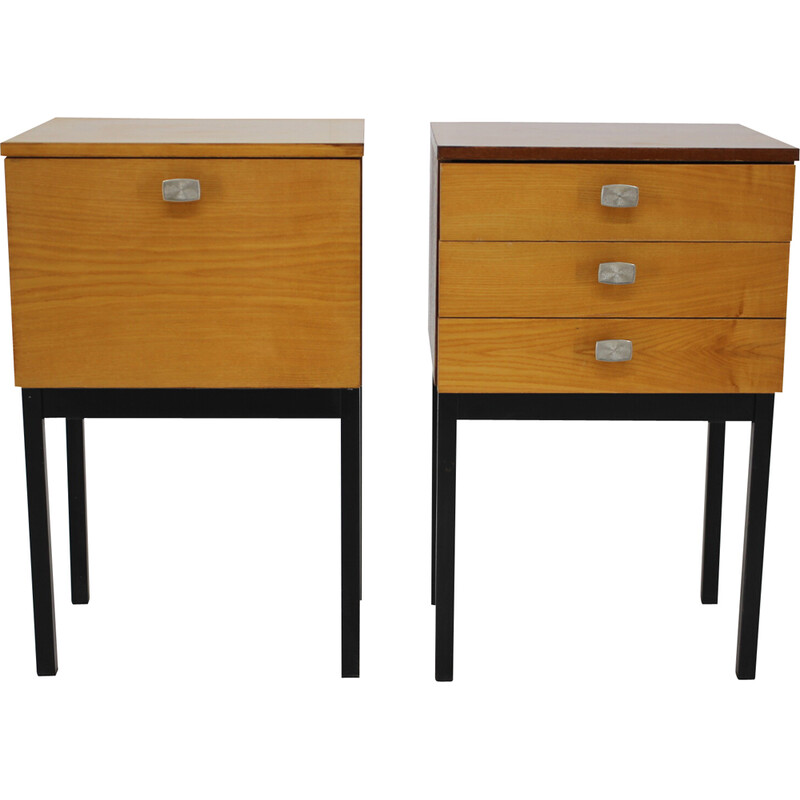 Pair of vintage night stands by Up Zavody, Czechoslovakia 1970