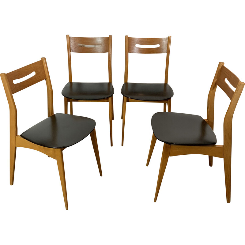 Lot de 4 chaises vintages - 1970