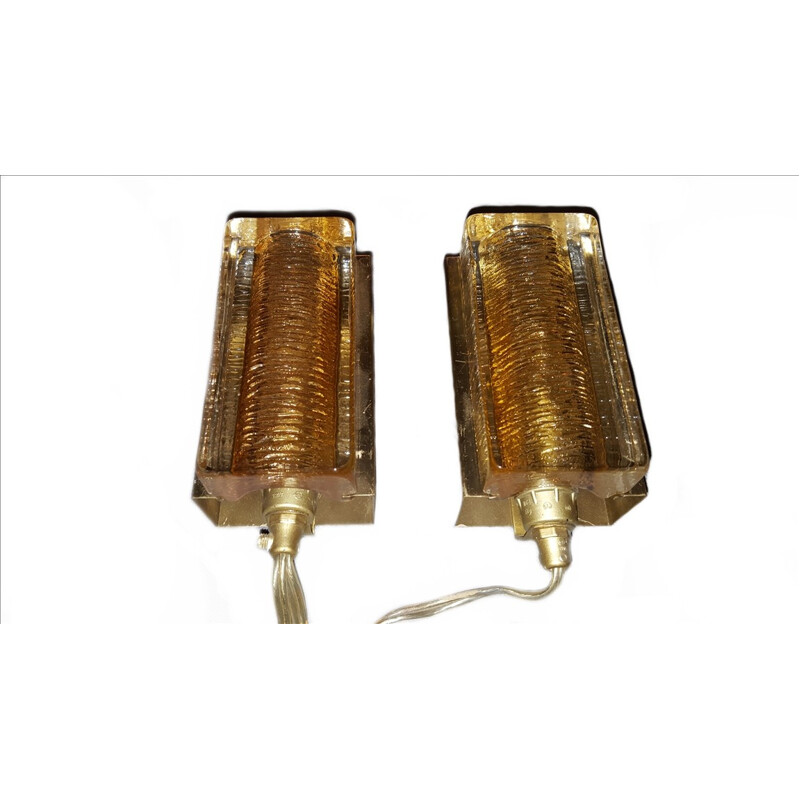 Set of two small Danish wall lamps from Vitrika - 1970s