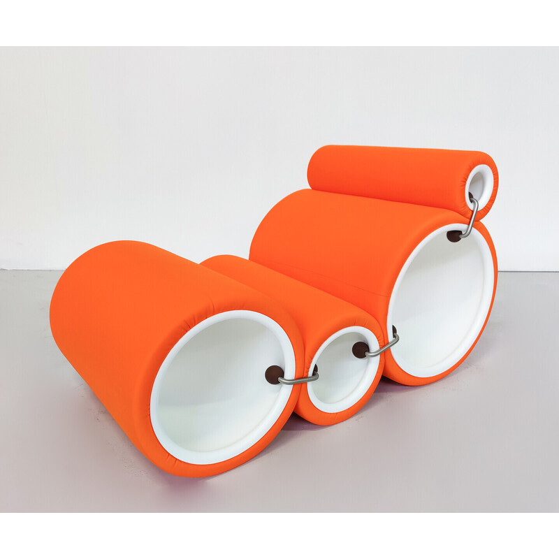Vintage armchair in modular tube by Joe Colombo for Cappellini, Italy