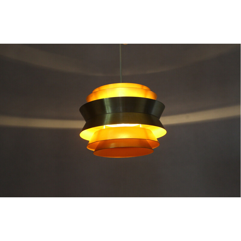 MID CENTURY BRASS TRAVA PENDANT BY CARL THORE FOR GRANHAGA  1960s