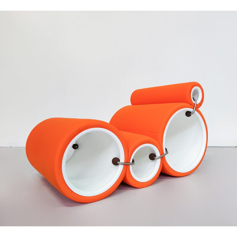 Vintage armchair in modular tube by Joe Colombo for Cappellini, Italy