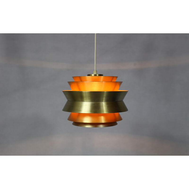 MID CENTURY BRASS TRAVA PENDANT BY CARL THORE FOR GRANHAGA  1960s