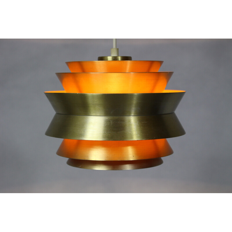 MID CENTURY BRASS TRAVA PENDANT BY CARL THORE FOR GRANHAGA  1960s