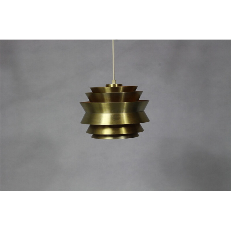 MID CENTURY BRASS TRAVA PENDANT BY CARL THORE FOR GRANHAGA  1960s