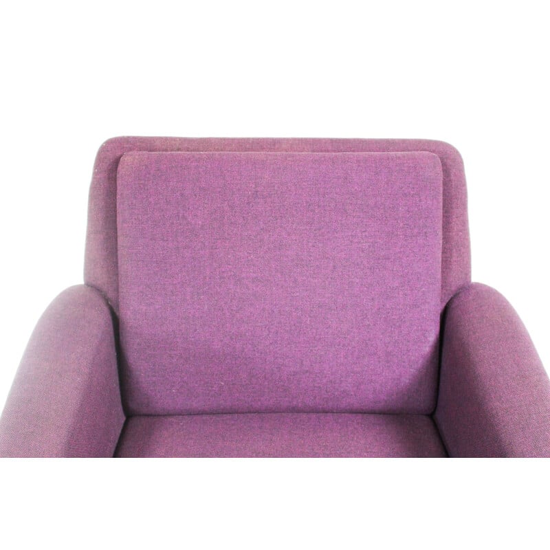Mid-century purple Danish easy chair by Folke Ohlsson for Fritz Hansen - 1960s