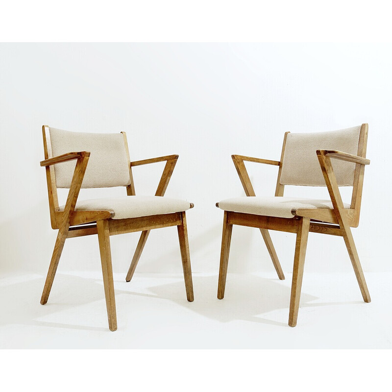 Pair of vintage "Efac" armchairs by Paul Vandenbulcke for De Coene, Belgium 1950