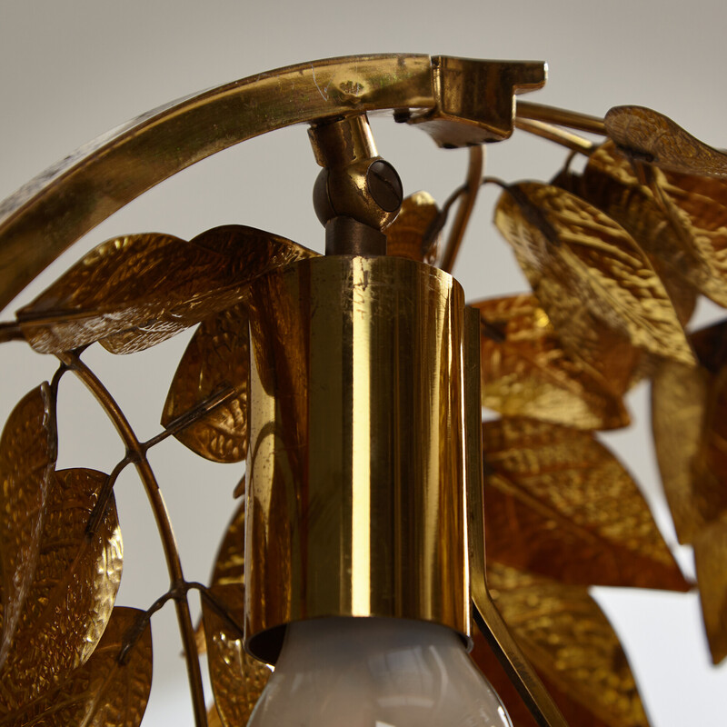 Vintage brass lamp by Tommaso Barbi for Bottega Gadda, 1970