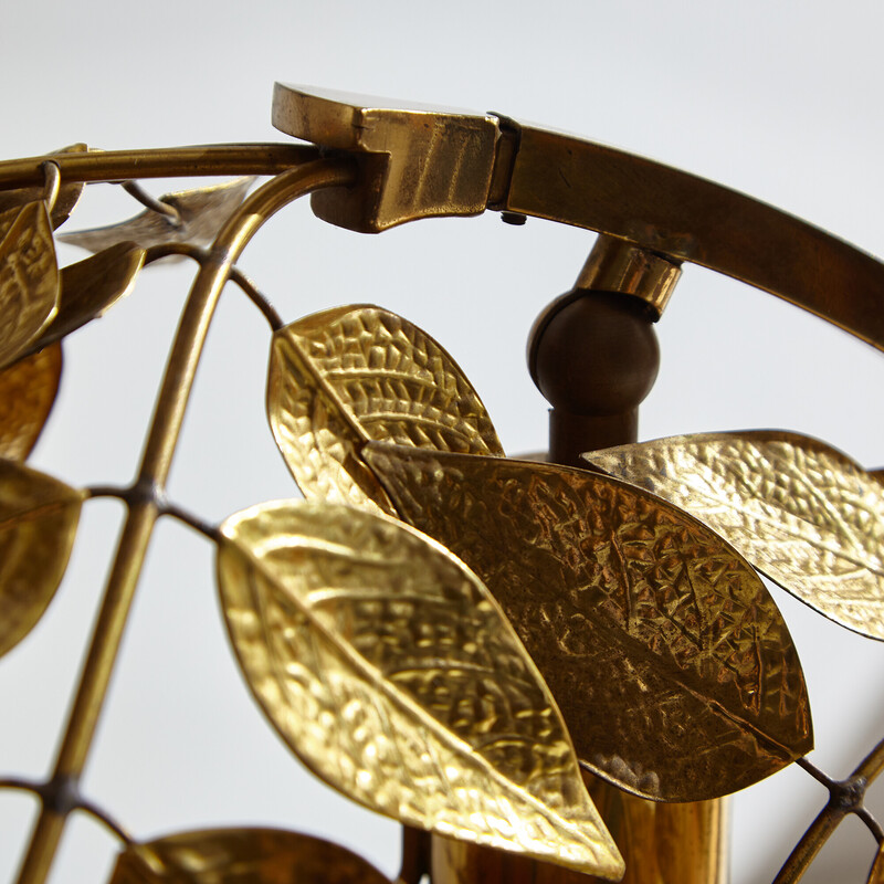 Vintage brass lamp by Tommaso Barbi for Bottega Gadda, 1970