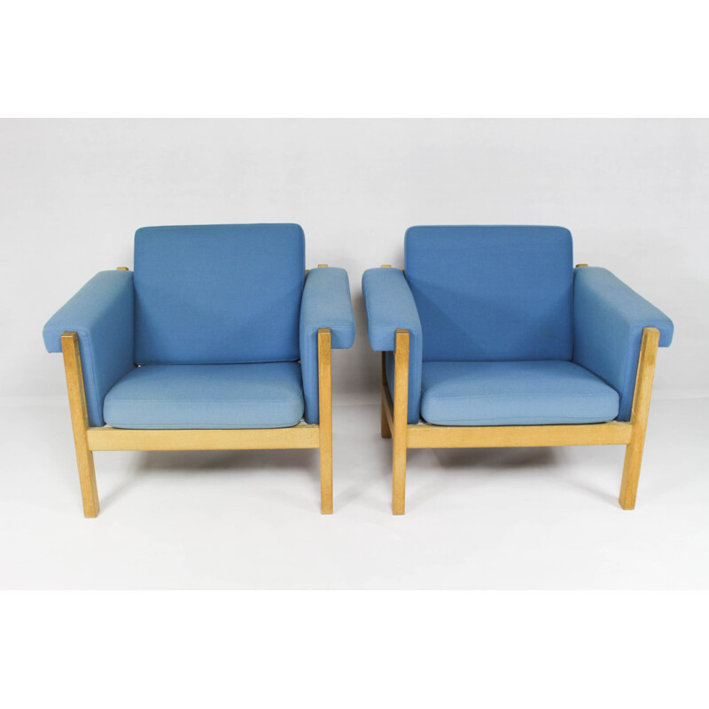 Pair of Danish armchairs Hans J. Wegner for Getama - 1970s