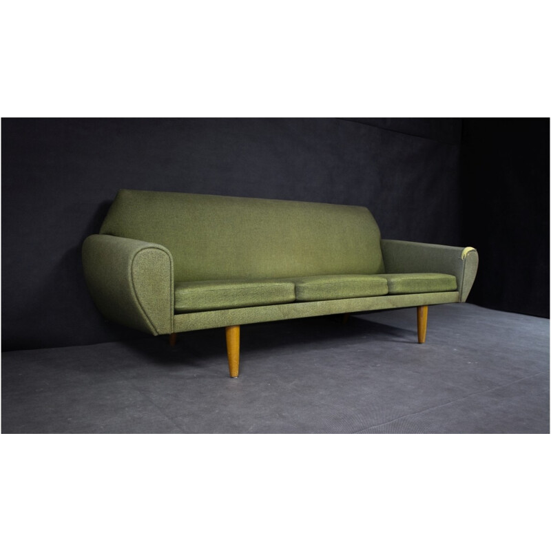 Danish green 3 seater sofa  - 1960s