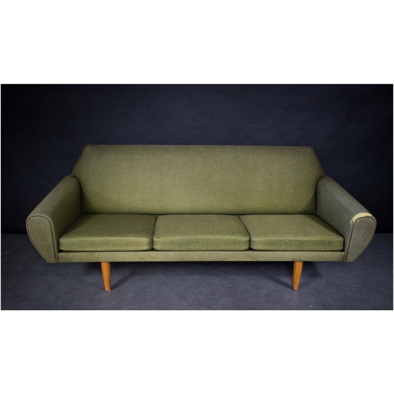 Danish green 3 seater sofa  - 1960s