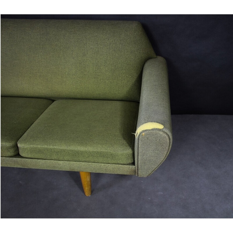 Danish green 3 seater sofa  - 1960s