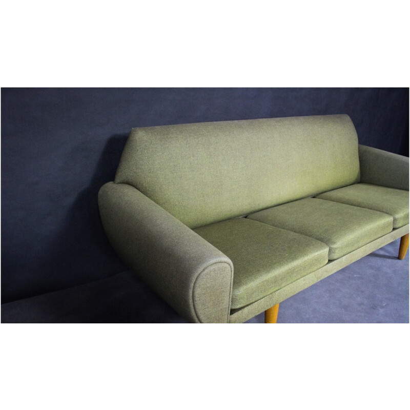 Danish green 3 seater sofa  - 1960s