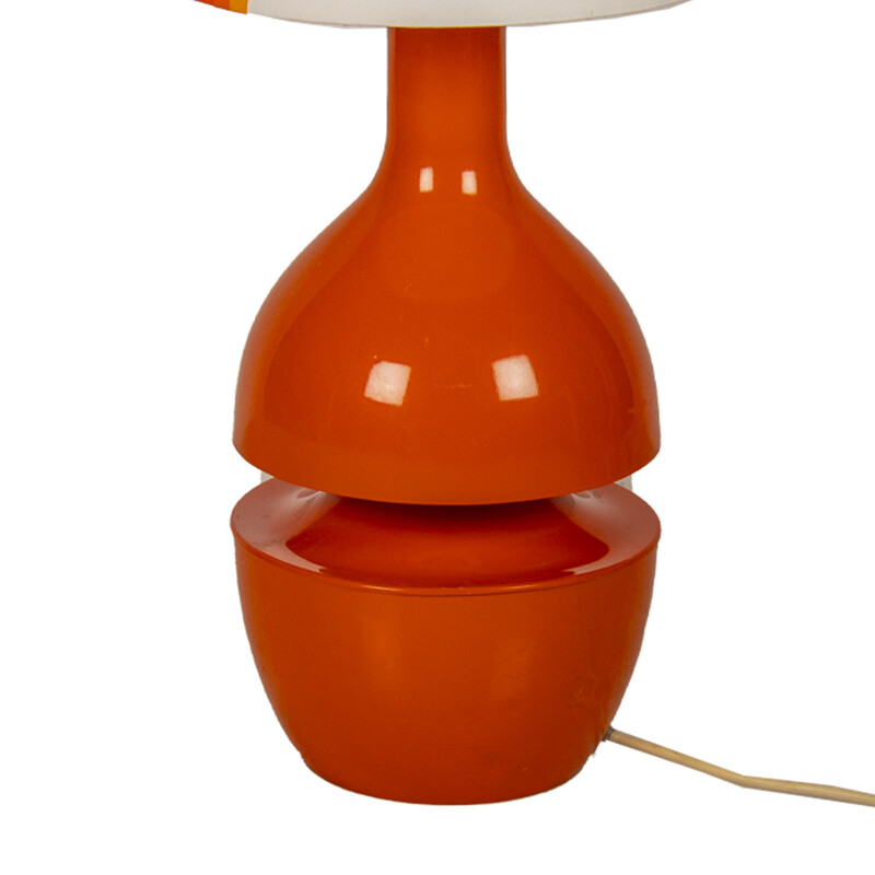 Vintage orange Space Age floor lamp by Klaus Hempel for Kaiser Leuchten