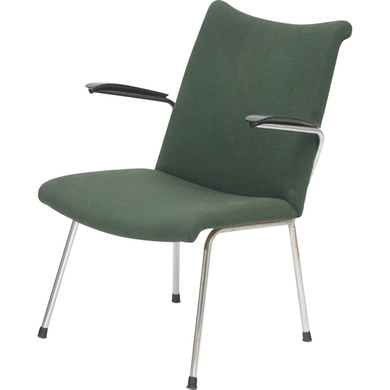 Green armchair De Wit Netherlands - 1950s