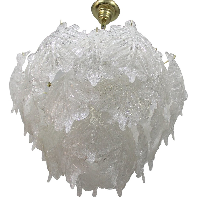 Large Mazzega chandelier in Murano glass - 1960s
