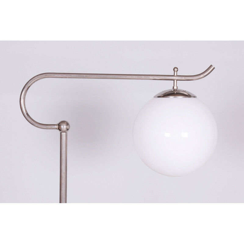 Vintage chrome Bauhaus floor lamp for Hynek Gottwald, Czechoslovakia 1930