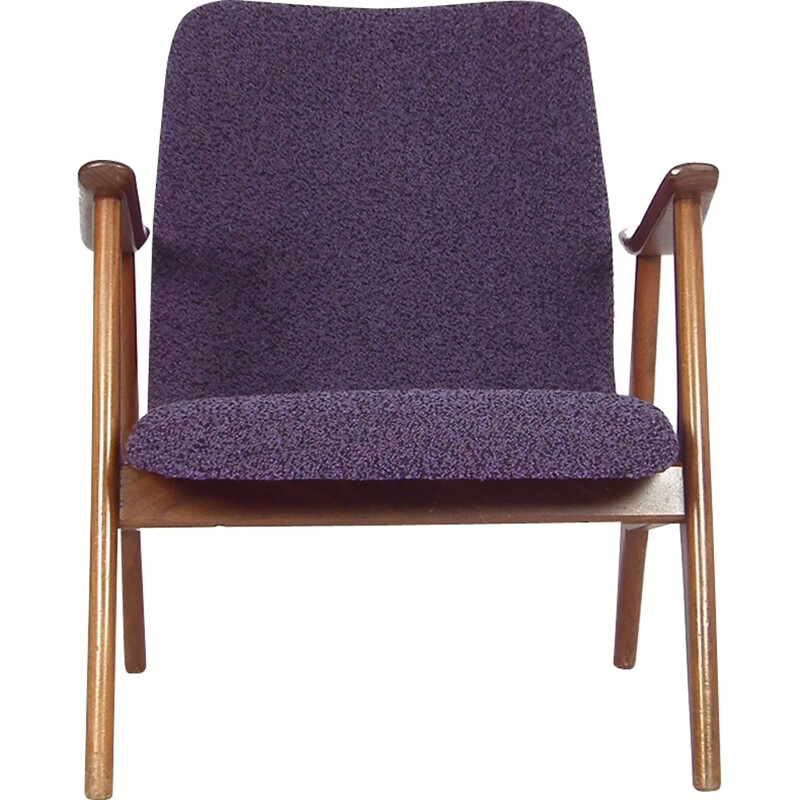 Vintage scandinavian purple armchair - 1960s