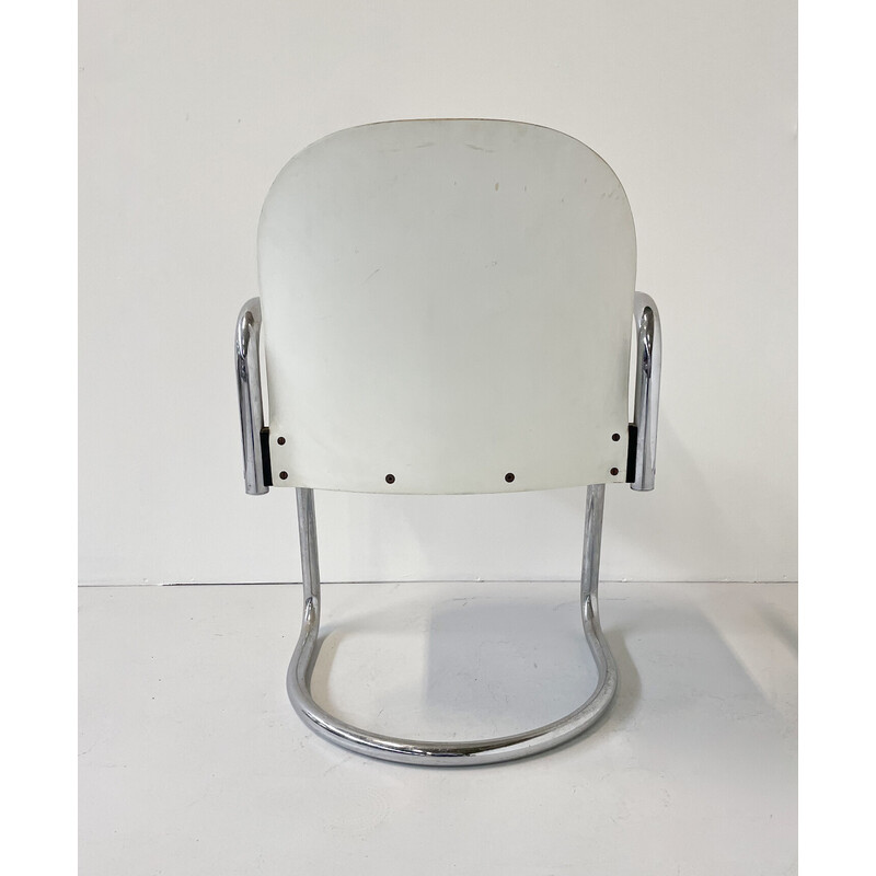 Cadeiras vintage "Dialogo" em pele de Tobia e Afra Scarpa para a B and B, Itália