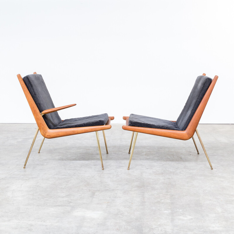 Set of 4 Peter Hvidt and Orla Molgaard 'Boomerang' FD135 chairs - 1960s