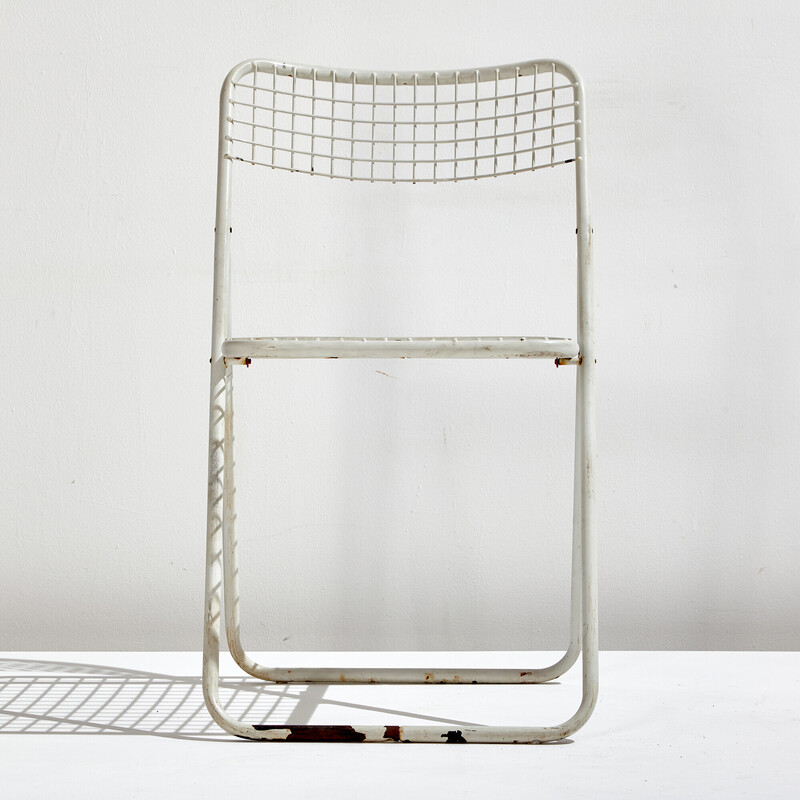 Vintage metal "Rappen" folding chairs by Niels Gammelgaard for Ikea, 1970