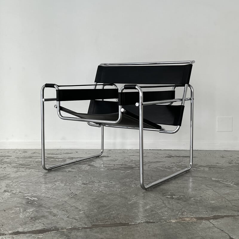 Pair of vintage Wassily armchairs by Marcel Breuer for Gavina, Italy 1960