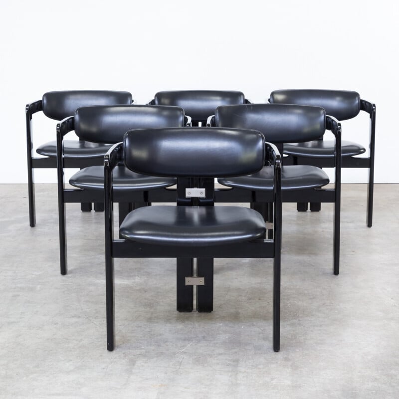 Ensemble de 6 fauteuils Pamplona de Augusto SAVINI pour Pozzi - 1960