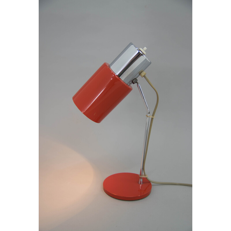 Vintage table lamp in lacquered metal by Josef Hurka for Napako, Czechoslovakia 1970