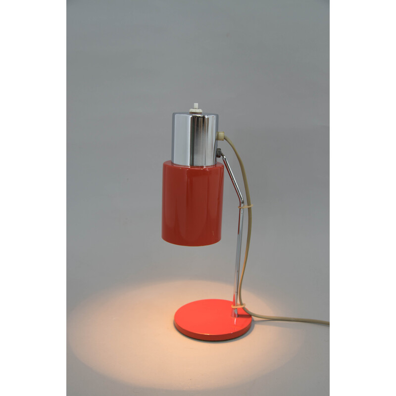 Vintage table lamp in lacquered metal by Josef Hurka for Napako, Czechoslovakia 1970