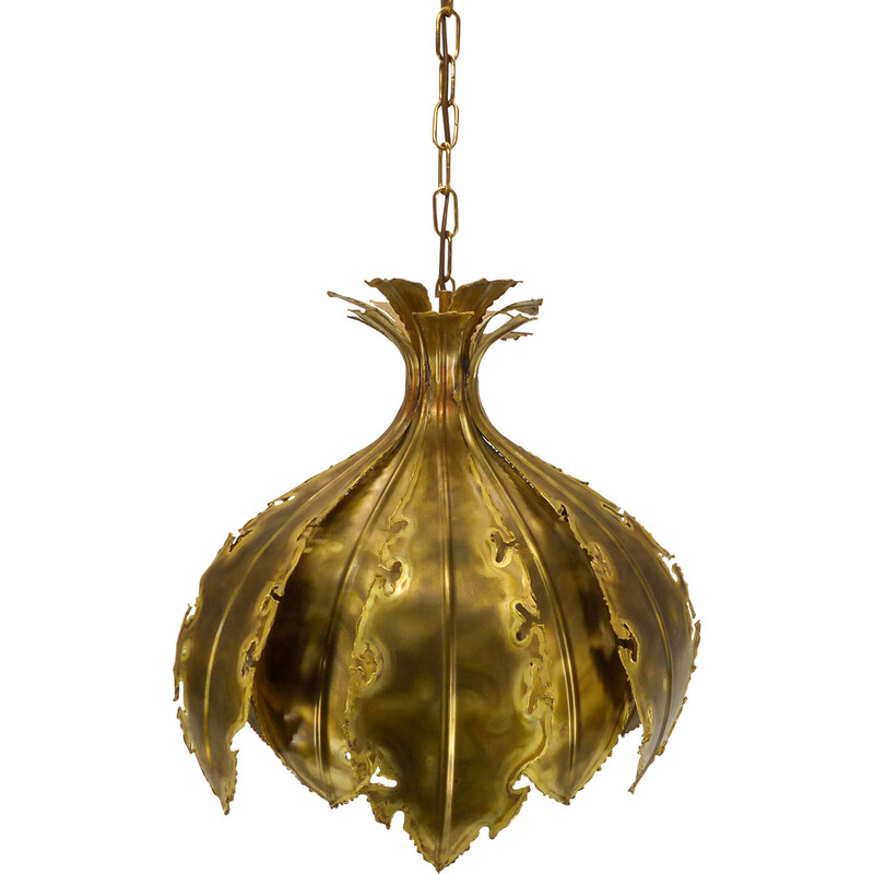 Vintage model 6395 brass pendant lamp by Svend Aage Holm Sørensen, Sweden 1960