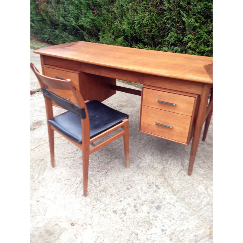 Vintage scandinavian teak desk - 1960