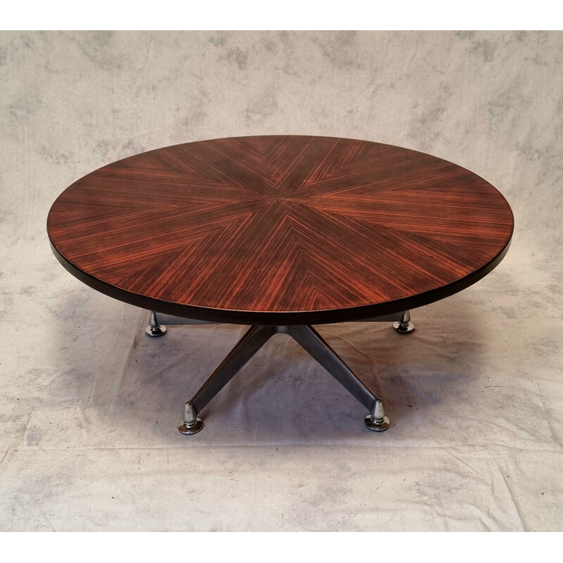 Vintage rosewood coffee table by Ico Parisi for Mim, Italy 1960