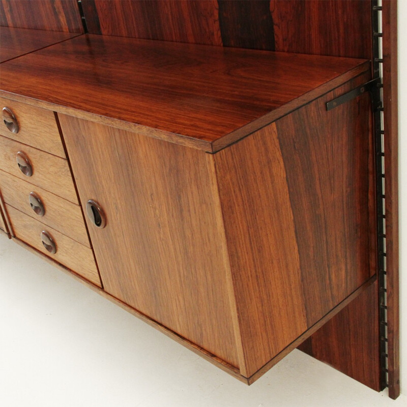 Italian rosewood wall unit - 1960s