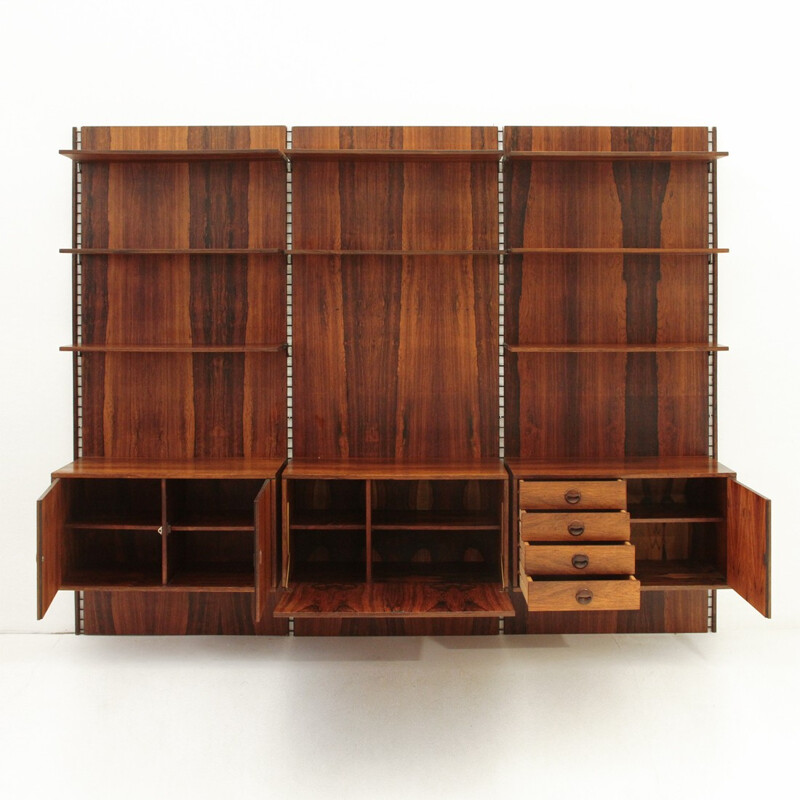 Italian rosewood wall unit - 1960s