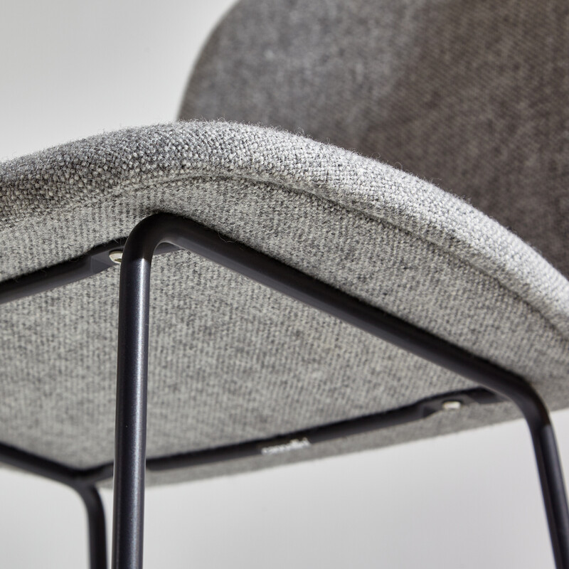 Vintage bar stools in fabric and steel by Jasper Morrison for Cappellini
