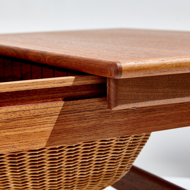 Vintage Kai Kristiansen teak sewing table for Vildbjerg Møbelfabrik, 1960