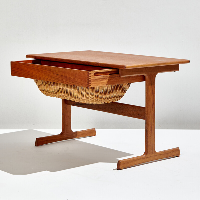 Vintage Kai Kristiansen teak sewing table for Vildbjerg Møbelfabrik, 1960