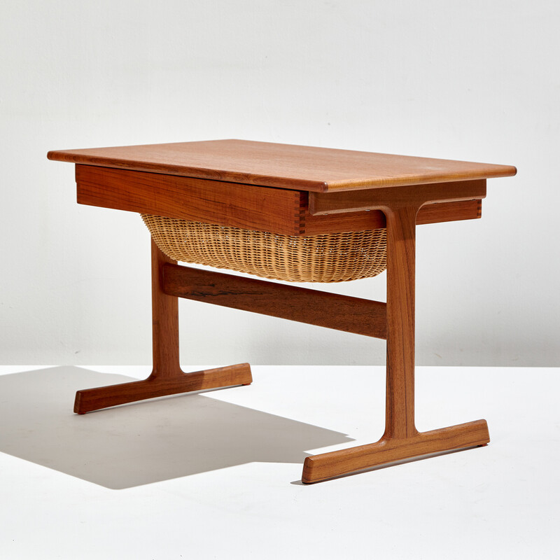 Vintage Kai Kristiansen teak sewing table for Vildbjerg Møbelfabrik, 1960