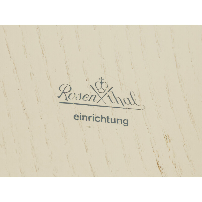 Tavolo vintage Quadrondo impiallacciato in frassino di Erwin Nagel per Rosenthal Einrichtung, Germania 1980