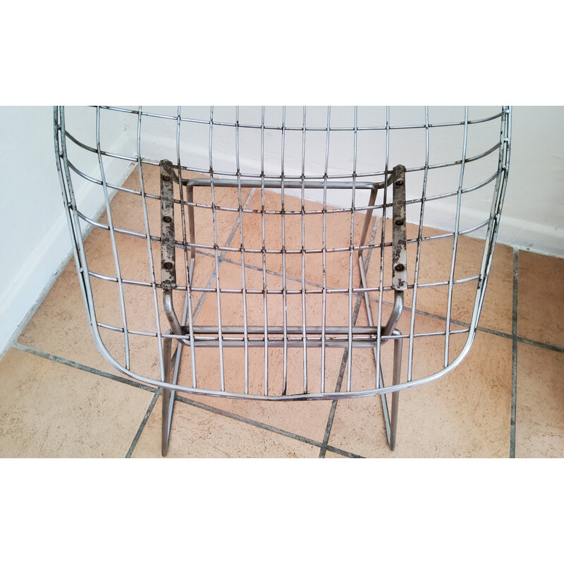 Pair of vintage Sm05 wire chairs by Cees Braakman and A. Dekker for Pastoe, 1950