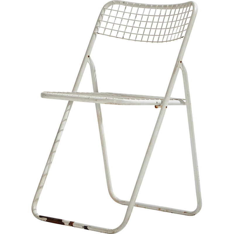Cadeiras dobráveis "Rappen" em metal vintage de Niels Gammelgaard para a Ikea, 1970