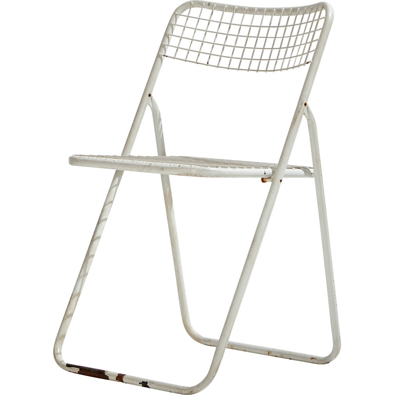 Vintage metal "Rappen" folding chairs by Niels Gammelgaard for Ikea, 1970