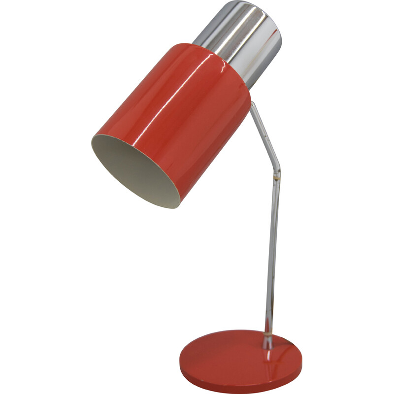 Vintage table lamp in lacquered metal by Josef Hurka for Napako, Czechoslovakia 1970