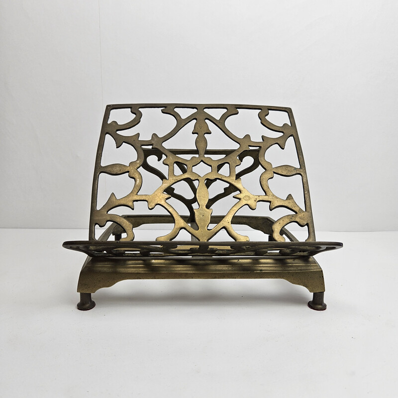 Vintage adjustable brass book holder, France