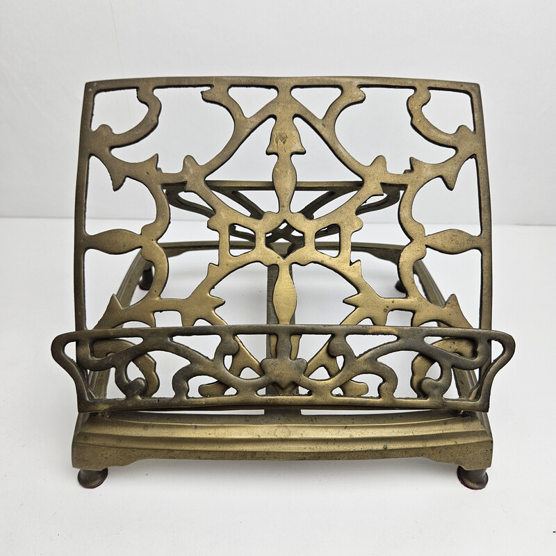 Vintage adjustable brass book holder, France