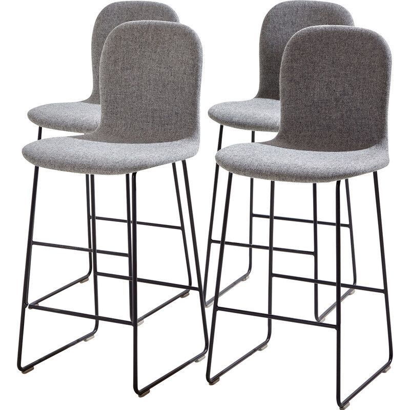 Vintage bar stools in fabric and steel by Jasper Morrison for Cappellini