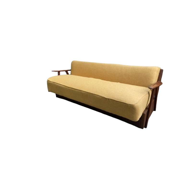 Vintage teak sofa bed, Denmark 1950