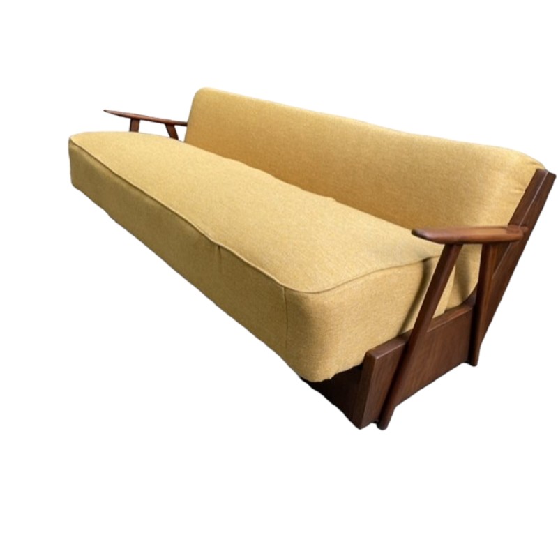 Vintage teak sofa bed, Denmark 1950